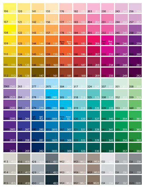 Pantone Color Chart