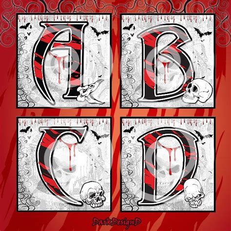 Gothic Alphabet ABCs INSTANT DOWNLOAD Image Graphic Gothic | Etsy | Gothic alphabet, Graphic ...