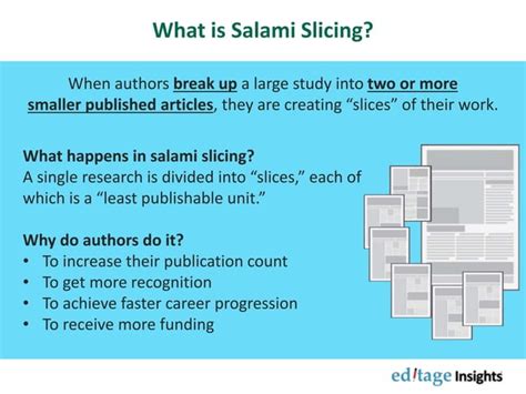 Avoid salami slicing and duplicate publication