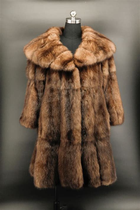 Arlenesain custom real sable fur long women coat with big collar -in Real Fur from Women's ...