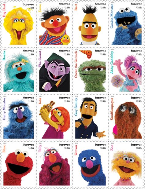 USPS to Release Sesame Street Stamps for Series' 50th Anniversary - See ...