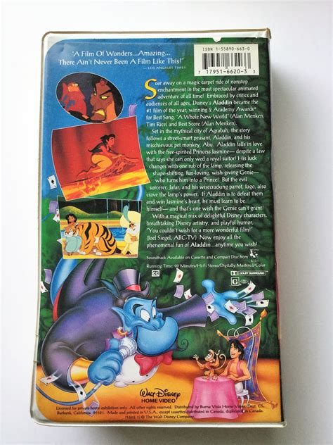 Walt Disney Classics Vhs Tapes Aladdin Walt Disney Characters Photo ...