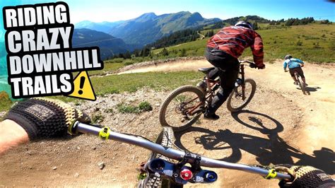 RIDING CRAZY DOWNHILL MTB TRAILS - CHATEL BIKE PARK - YouTube