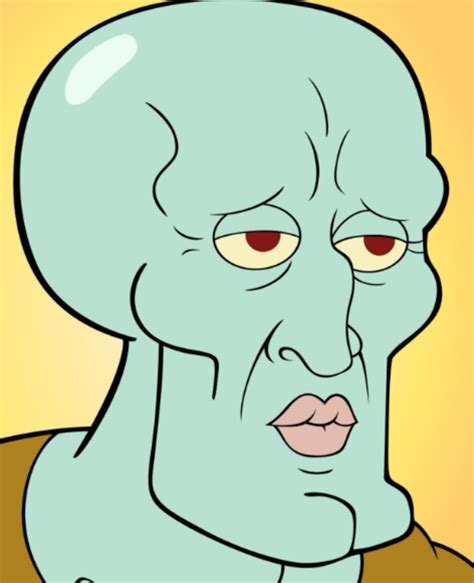 Handsome Squidward Face Template