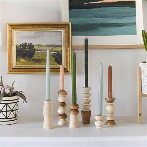 DIY Wooden Candlestick Holders - Delineate Your Dwelling