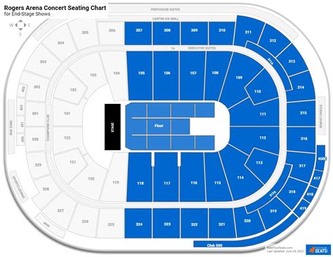 Rogers Arena Seating Charts for Concerts - RateYourSeats.com