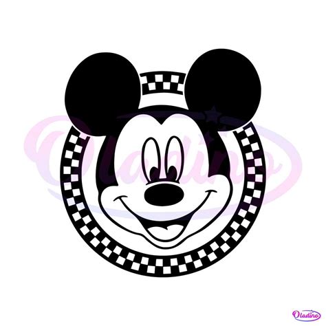 Vintage Disney Mickey Mouse Face SVG Cutting Digital File