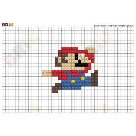 Minecraft Mario Pixel Art Template