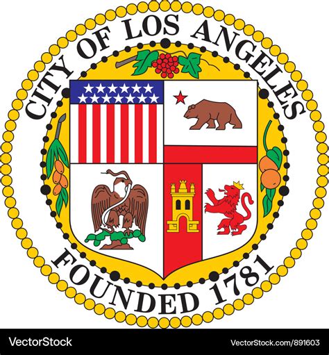 Los angeles seal Royalty Free Vector Image - VectorStock