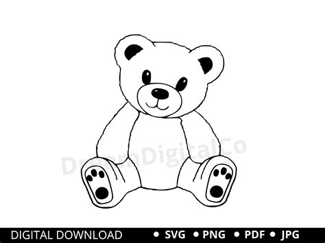 Outline Teddy Bear Clipart | ubicaciondepersonas.cdmx.gob.mx