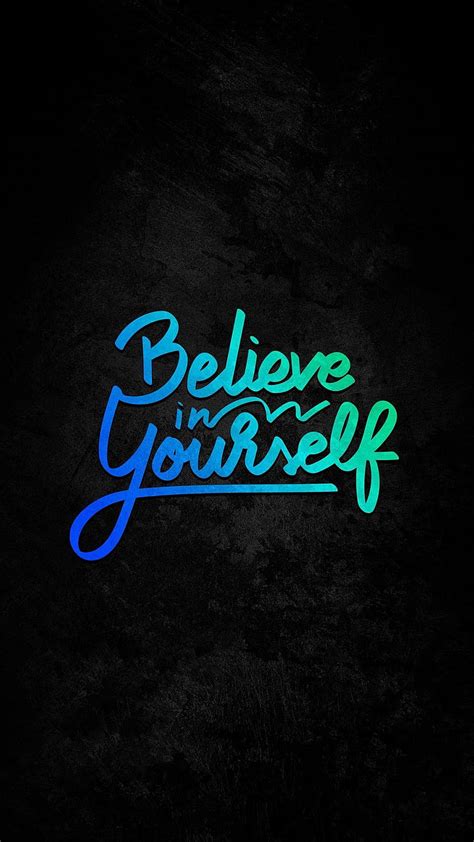 Believe in yourself, aqua, electric blue, HD phone wallpaper | Peakpx