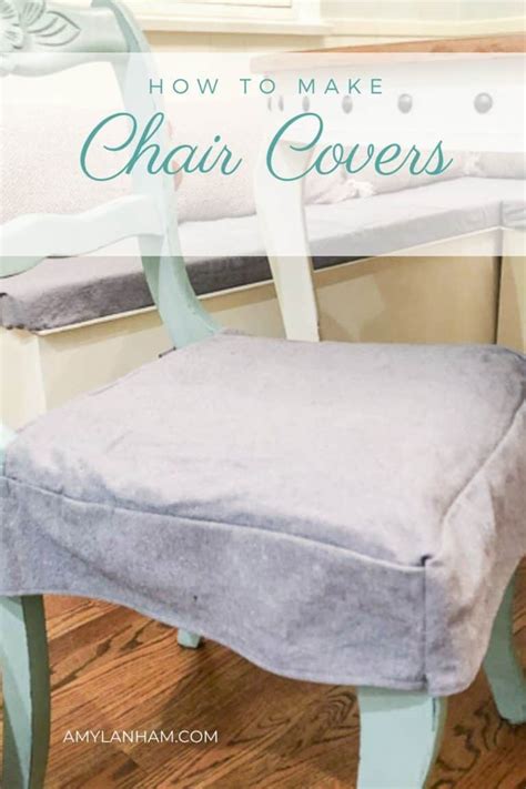 How to Make Chair Covers for Kitchen Chairs - Amy Lanham