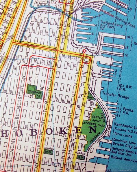 Hoboken NJ (June 1957) | Map by Hagstrom Maps. | Flickr