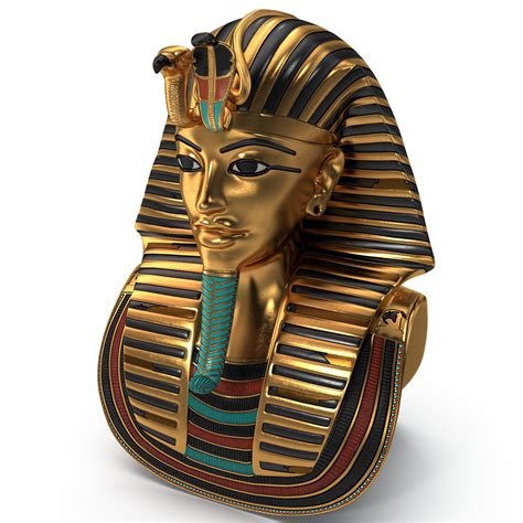 3d model of gold death mask tutankhamun