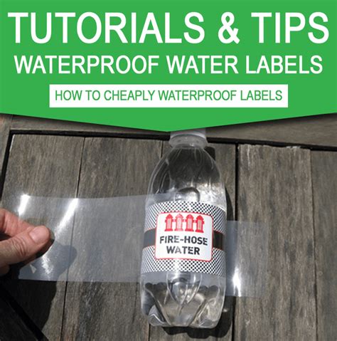 How to cheaply Waterproof Water Bottle Labels - diy tutorial