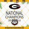 Georgia Bulldogs National Champions 2022 SVG, Bulldogs SVG, Georgia Bulldogs SVG