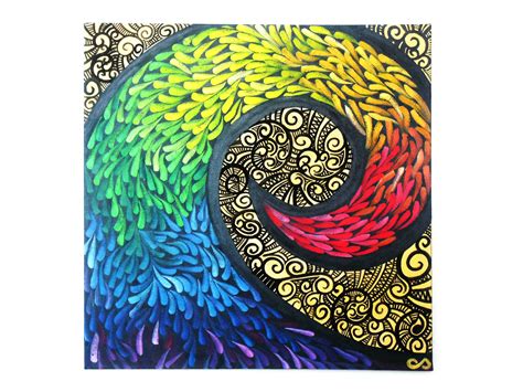 Root of Life - The overall design of the painting resembles the Maori symbol, the Koru. The Koru ...