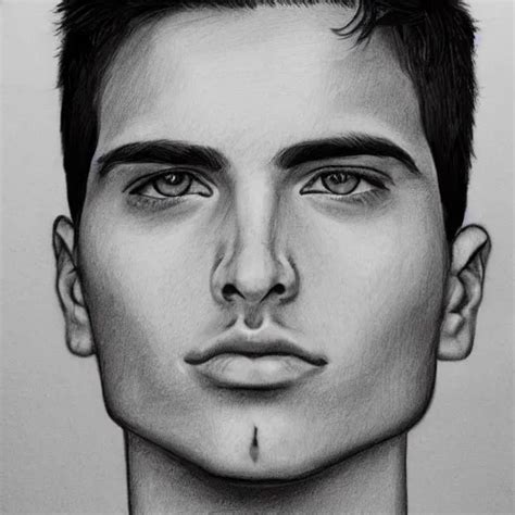 handsome man, face, age 3 0, pencil drawing, detailed | Stable Diffusion