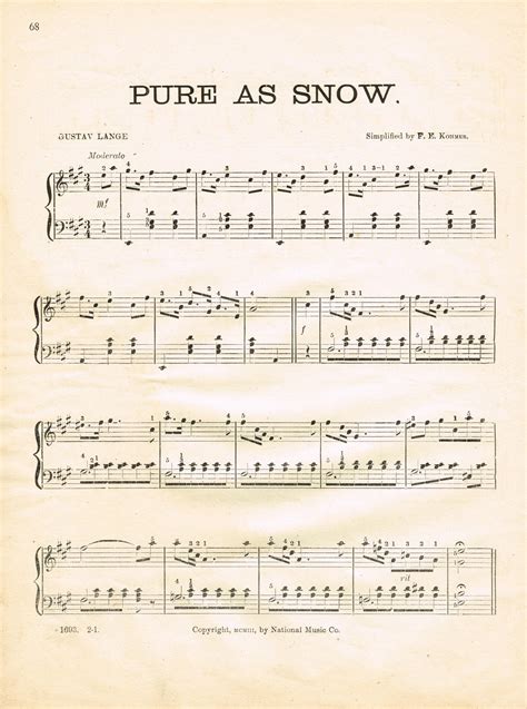 Antique Graphics Wednesday - 2 Winter Sheet Music Pages - Knick of Time