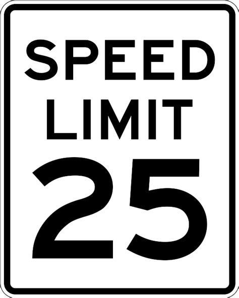 Download #C0C0C0 Speed Limit 25 SVG | FreePNGImg