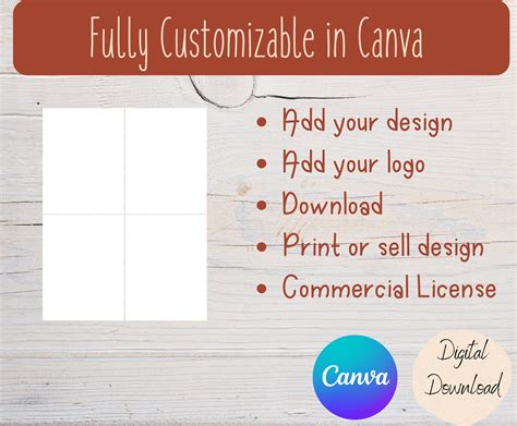 Editable Card Canva Template Greeting Card Template Customizable Card Blank Card Template ...