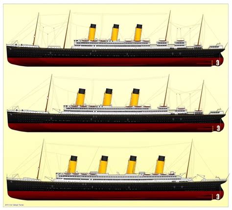 Encyclopedia of Ocean Liners - Preliminary design of the OLYMPIC-class. Design 'A' (July, 1907 ...