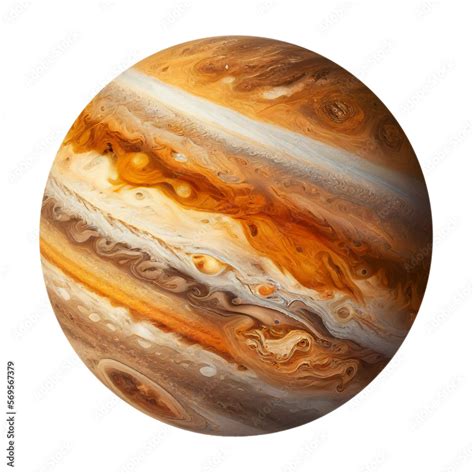 Jupiter planet isolated on transparent background cutout Stock ...