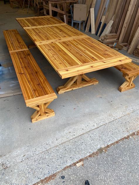 Outdoor Cedar Table Hand Made Using Quality Cedar - Etsy