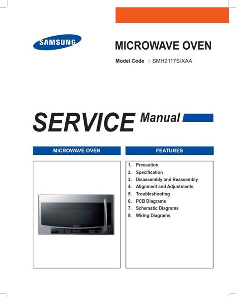 Samsung Microwave Model Me18h704sfs Manual