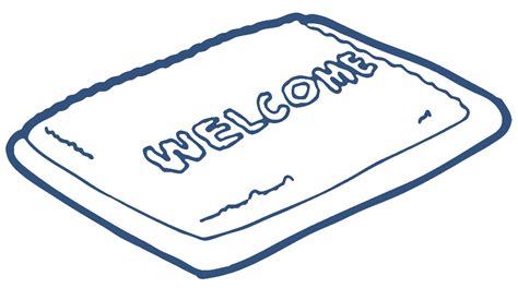 Welcome Mat Clipart Black And White