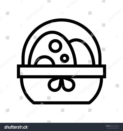 Gift Basket Vector Illustration Line Design Stock Vector (Royalty Free ...