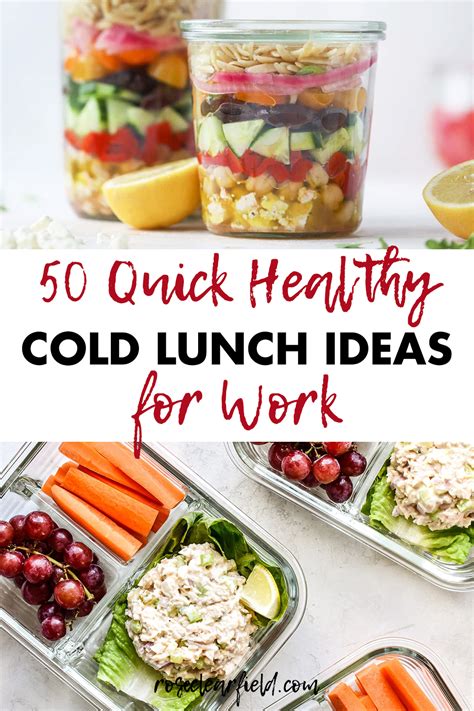 50 Quick Healthy Cold Lunch Ideas for Work | Quick healthy lunch, Lunch recipes healthy, Healthy ...