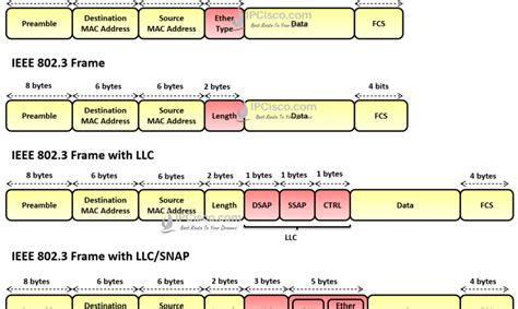 4 Ethernet Frame Header Types | Ethernet Basics ⋆ IPCisco