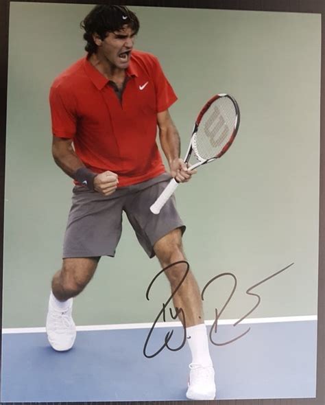 Tennis player Roger Federer authentic autographed photo - Catawiki