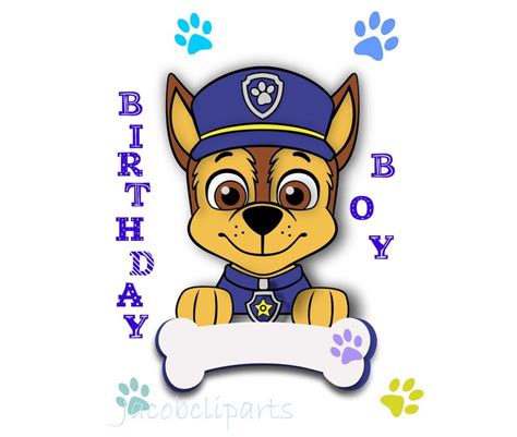 Paw Patrol Chase Birthday Boy, Chase Paw Patrol, Paw Patrol Png, Paw ...