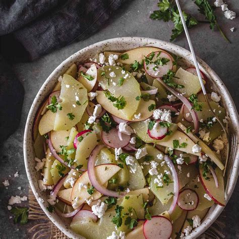 Pickled Chayote Salad with Apple and Radishes - Yummy Addiction