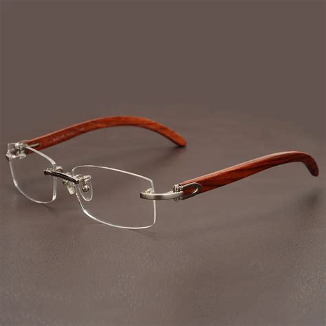 Titanium Rimless Glasses Frame Men Retro Frameless Square Business Optical Eyeglasses man ...