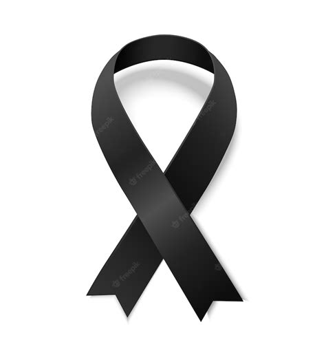 Premium Vector | Black awareness ribbon. symbol of remembrance and mourning. illustrarion of ...