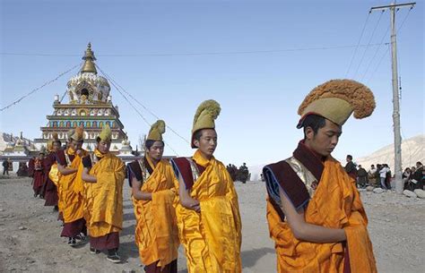 Tibetan Buddhist monks celebrate Monlam, or the Great Prayer Festival