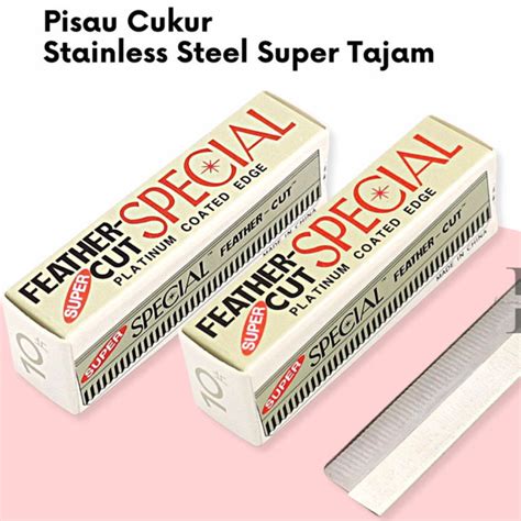 Silet cukur alis Feather cut / Silet razor Feathercut ORIGINAL | Lazada ...