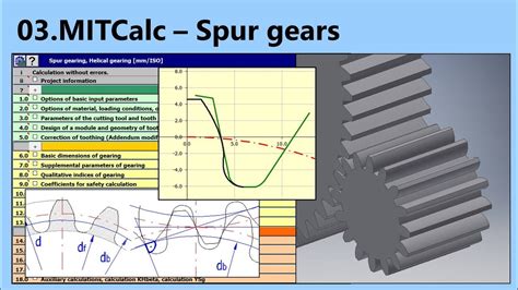 Spur Gear Calculation and Design (MITCalc-03) - YouTube