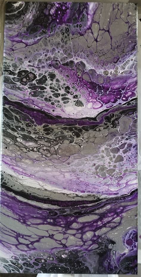 Purple Wave - Sold Pouring Art, Rocks And Crystals, Abstract Art ...