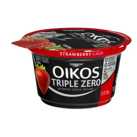 Oikos Triple Zero Strawberry Greek Yogurt Nutrition Facts | Besto Blog