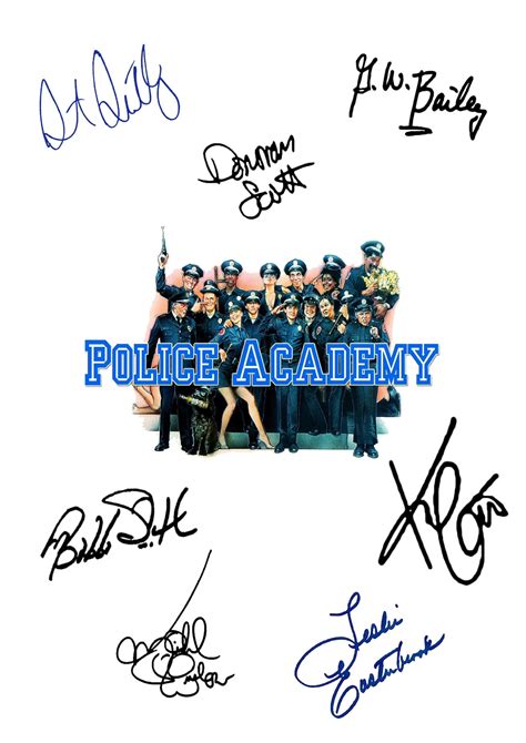 Police Academy Movie Poster And Autograph Signed Print | Etsy