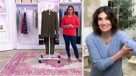 Encore by Idina Menzel Relaxed Cotton V-Neck Sweater on QVC - YouTube