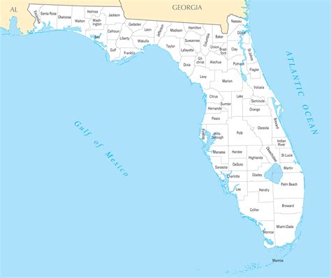 Florida County Map • Mapsof.net