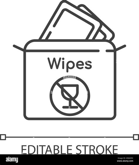 Alcohol free wipes linear icon Stock Vector Image & Art - Alamy