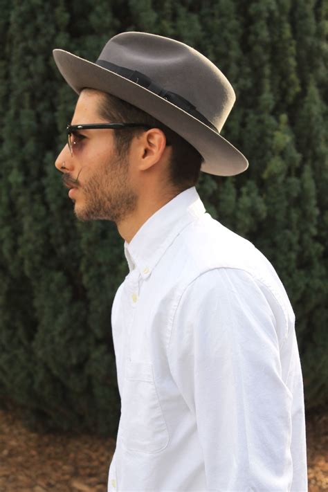 This grey wide-brim fedora is LITERALLY the perfect staple for any man ...