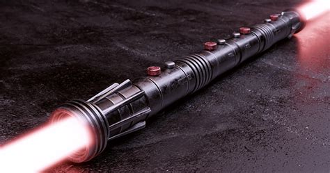 Darth Maul Lightsaber (Made using Blender + Substance Painter) : r/StarWars