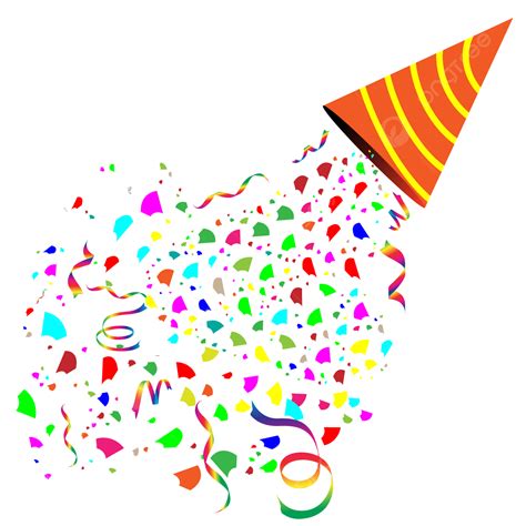Confettis Pour La Fête D'anniversaire PNG , Confettis, Fête, Popper PNG et vecteur pour ...